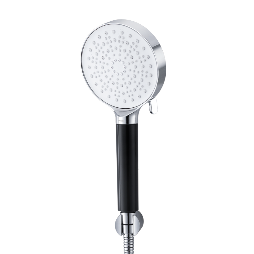 MILA Midnight Hand Shower - MBHC0205CM, Matt Black and Chrome Hand Shower, Multi Function, 5 Function Filter Shower: Rain/Boost Water/Shock Water/Mix